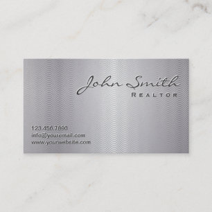 Metallic Wave Patterns Realtor Business Card