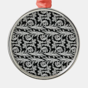 Metallic Waves, Black-White PREMIUM ORNAMENT