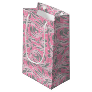 Metallic Waves-Light Pink-White-GIFT BAG s