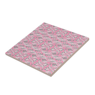 Metallic Waves, Lt Pink-White Tile