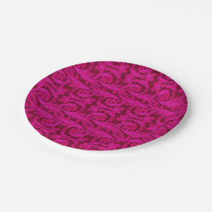 Metallic Waves-Two Toned Pink-PAPER PARTY PLATES