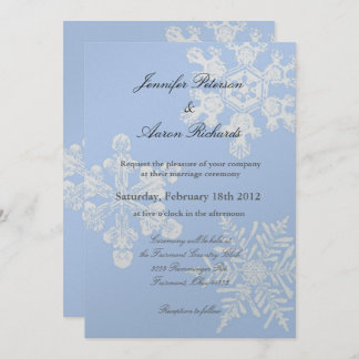 Metallic Winter Snowflake Wedding Invitation