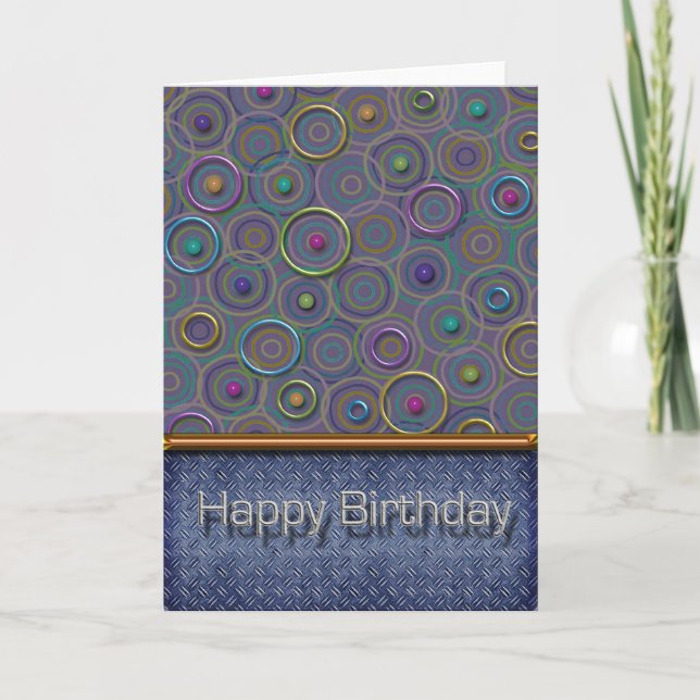 Metallica Circles and Tread Birthday Card (Front)