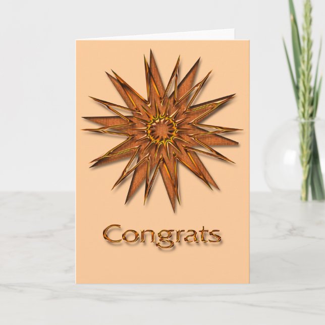 Metallica Shiny and Satin Starburst Congrats Card (Front)