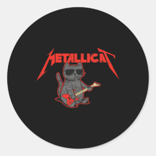 Metallicat - Funny Cat 3 Classic Round Sticker
