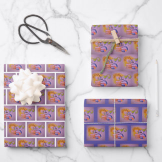 Metalphant Birthday Wrapping Paper Sheet Set of 3