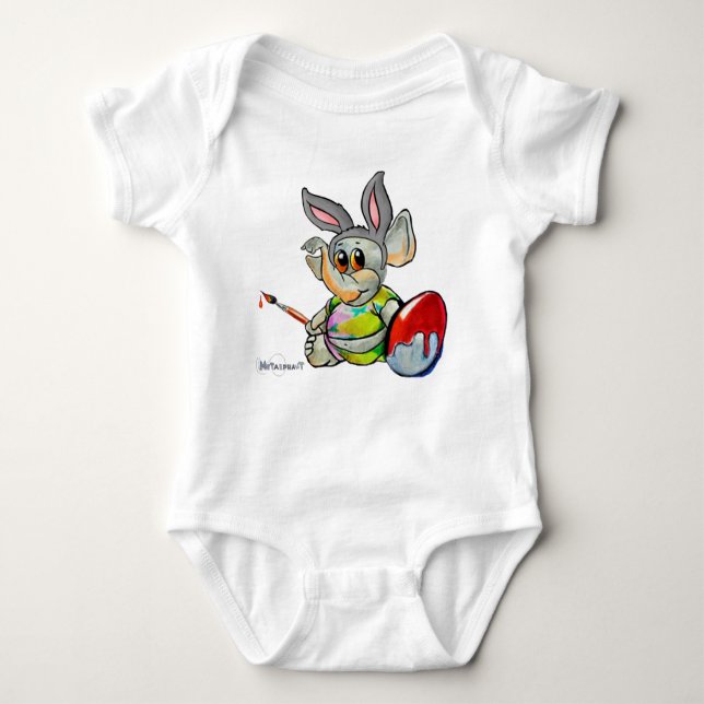 Metalphant Easter Bunny  Baby Bodysuit (Front)