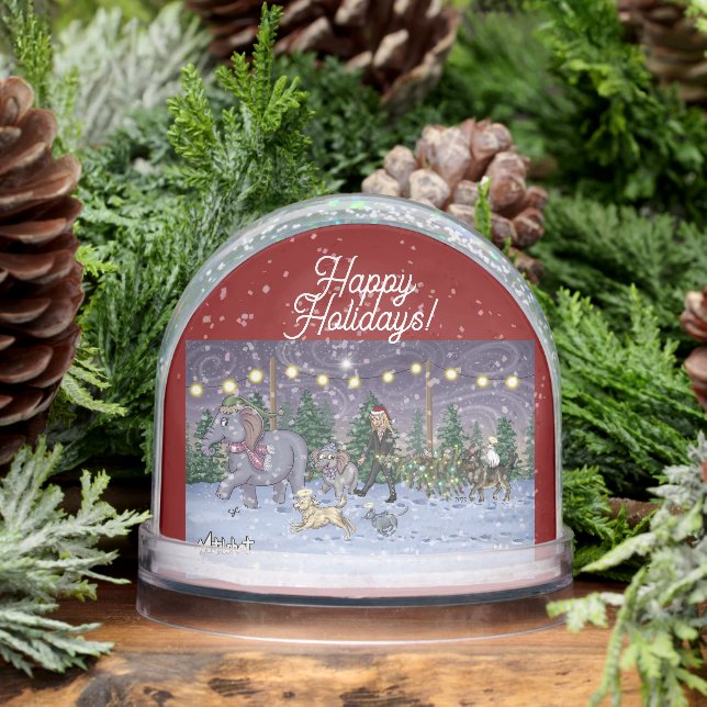 Metalphant Family Tree Snow Globe (Winter)