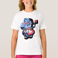 Metalphant Heart Guitar Girl's T-shirt