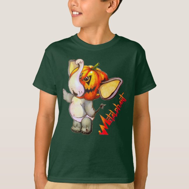 Metalphant Pumpkin Kid's T-Shirt (Front)