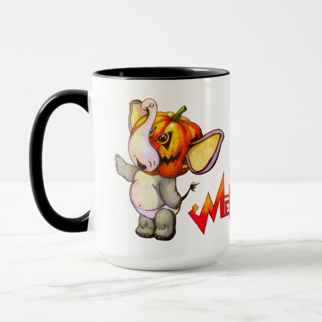 Metalphant Pumpkin Mug (Left)
