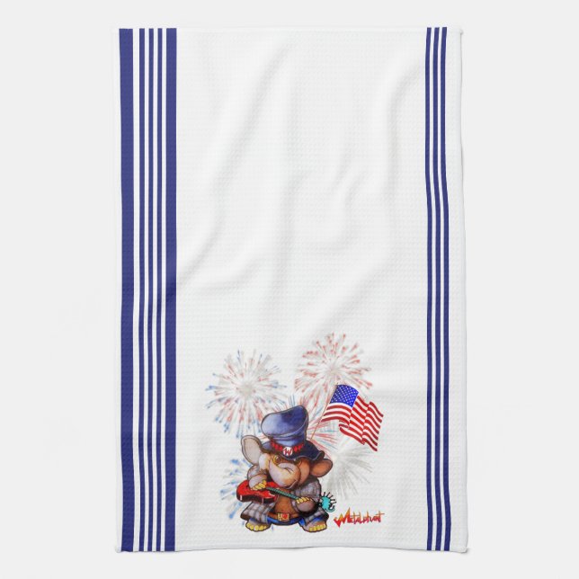 Metalphant USA Flag Kitchen Towel (Vertical)