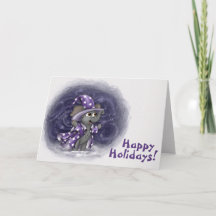 Metalphant Wilbur in Winter Holiday Card