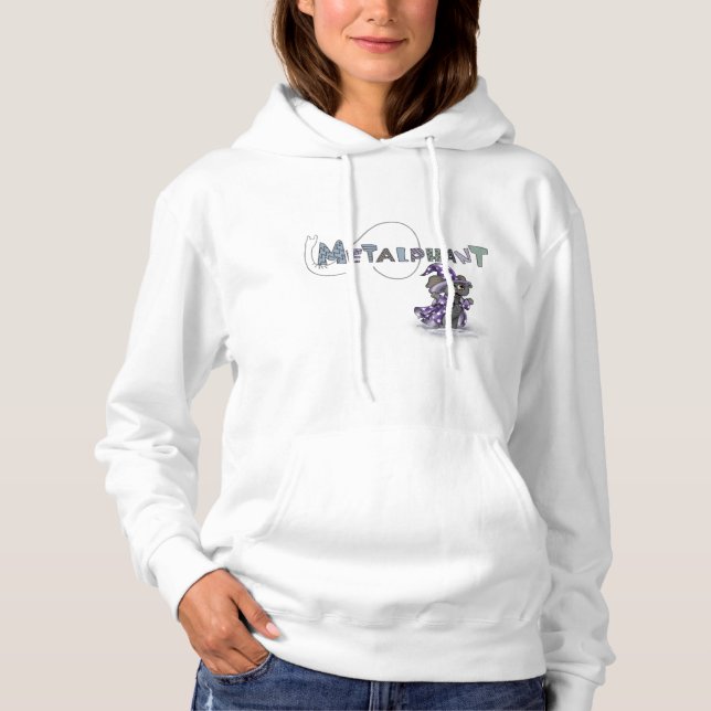 Metalphant Wilbur in Winter Women's Hoodie (Front)
