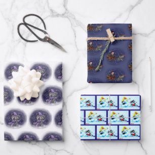Metalphant Wilbur in Winter Wrapping Paper Sheets