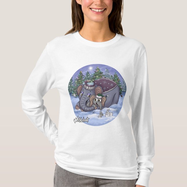 Metalphant Wilbur & Mom Women Long Sleeve T-Shirt (Front)