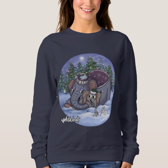 Metalphant Wilbur & Mom Women's Sweatshirt (Front)