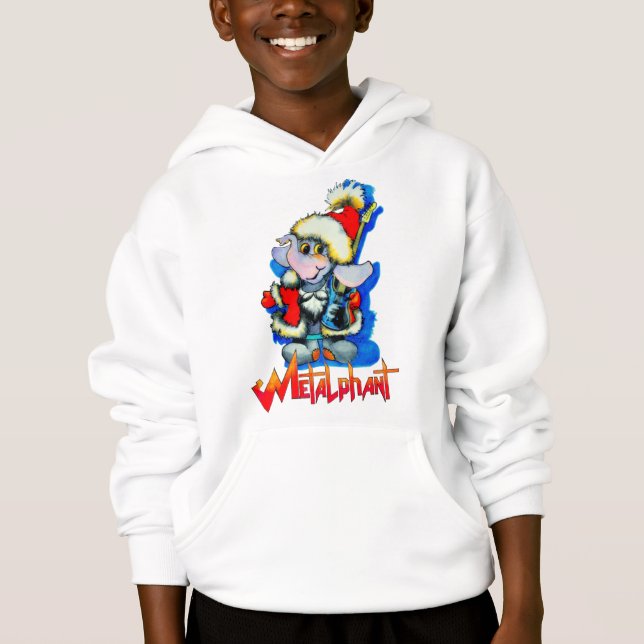 Metalphant Winter Holiday Kid's Hoodie (Front)