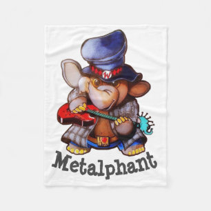 Metalphant with Guitar Fleece Blanket