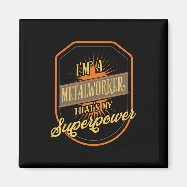 Metalworker Metalworking Magnet (Front)