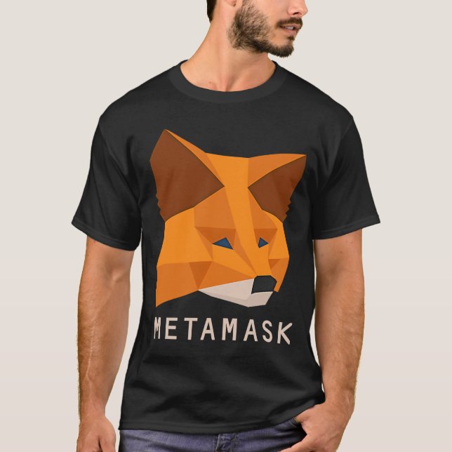 MetaMask Fox  Secure DeFi Crypto Wallet Management T-Shirt (Front)
