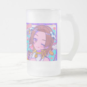 metamorphase frosted glass beer mug