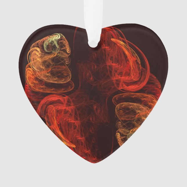 Metamorphosis Abstract Art Acrylic Heart Ornament (Front)