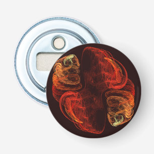 Metamorphosis Abstract Art Button Bottle Opener