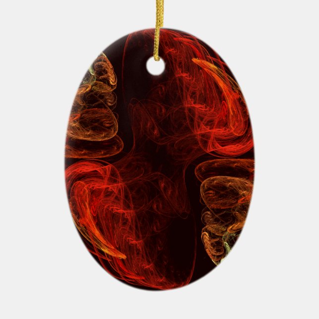 Metamorphosis Abstract Art Oval Ornament (Front)