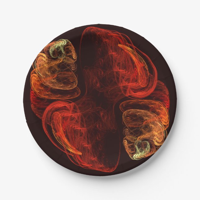 Metamorphosis Abstract Art Paper Plate (Front)