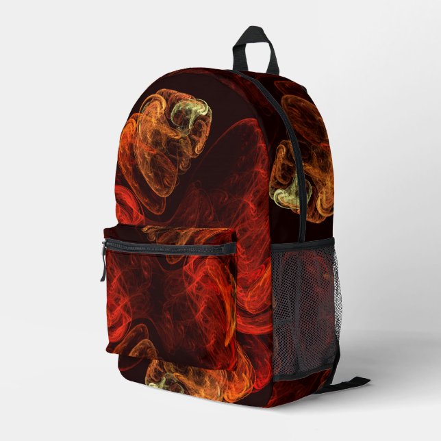 Metamorphosis Abstract Art Printed Backpack (Back Corner Right)
