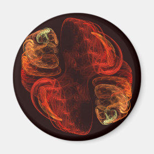 Metamorphosis Abstract Art Round Magnet