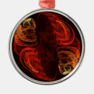 Metamorphosis Abstract Art Round Metal Tree Decoration