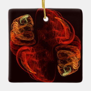 Metamorphosis Abstract Art Square Ornament