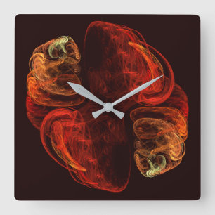 Metamorphosis Abstract Art Square Wall Clock