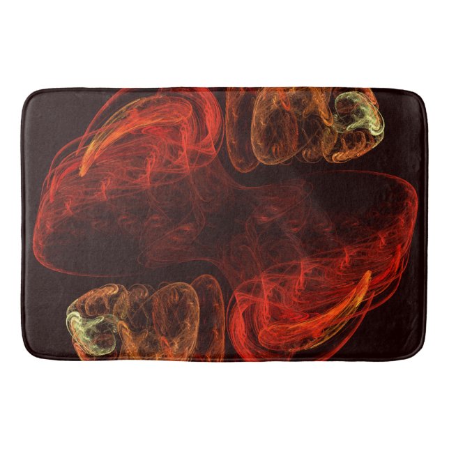 Metamorphosis Energy Modern Abstract Fractal Art Bath Mat (Front)