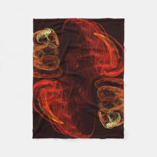 Metamorphosis Energy Modern Abstract Fractal Art Fleece Blanket