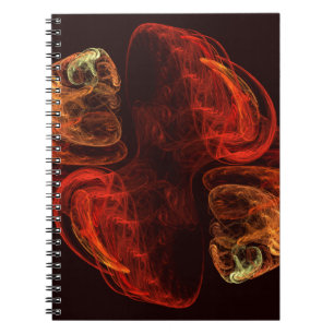 Metamorphosis Energy Modern Abstract Fractal Art Spiral Notebook