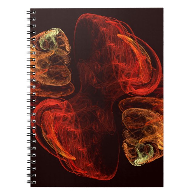 Metamorphosis Energy Modern Abstract Fractal Art Spiral Notebook (Front)