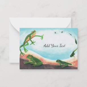 Metamorphosis - Life cycle of a frog   Card