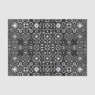Metamorphosis Medallion Pattern Black and White  Tissue Paper