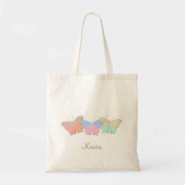 Metamorphosis Personalised Butterfly Gift Tote Bag (Front)