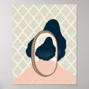metaphor_15_a girl in the mirror matte poster