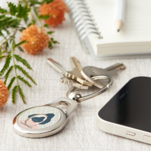 metaphor_15_a girl in the mirror metal key ring