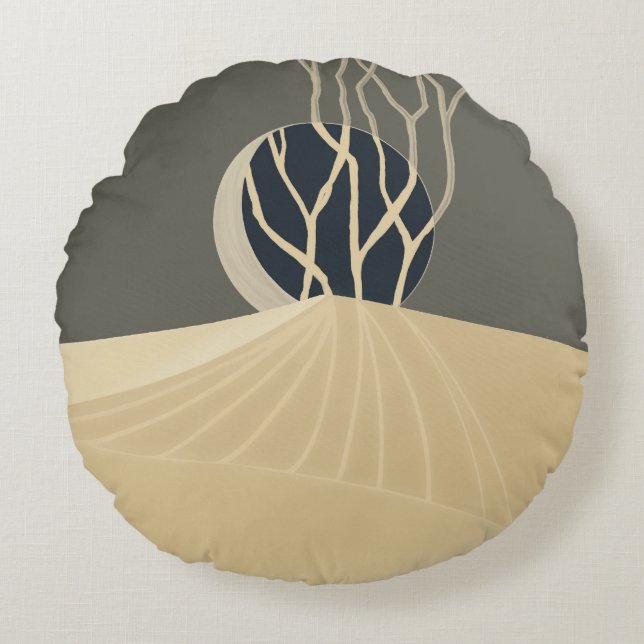metaphor_20_a moonlit hill_1 round cushion (Front)