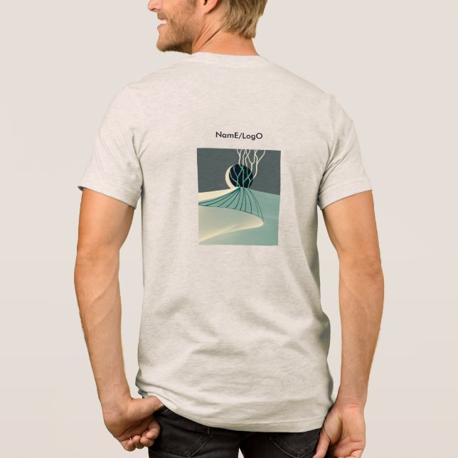 metaphor_21_a moonlit hill_2 t-shirt Tri-Blend shirt (Back)