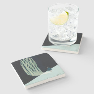 metaphor_7_a girl in the woods stone coaster