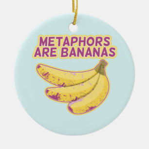 Metaphor Funny typography Ceramic Tree Decoration