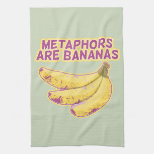 Metaphor Funny typography Tea Towel