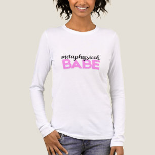 metaphysical babe bold pink script typography Tri-Blend shirt